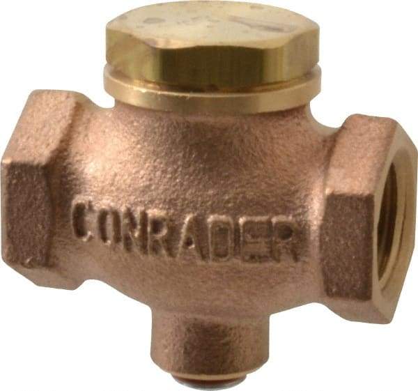 Conrader - 3/8" Bronze Check Valve - Inline, FNPT x FNPT - Industrial Tool & Supply