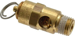 Conrader - 1/4" Inlet, ASME Safety Relief Valve - 150 Max psi, Brass, 136 Cubic' per Min - Industrial Tool & Supply