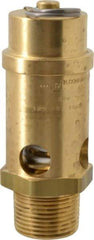 Conrader - 1" Inlet, ASME Safety Relief Valve - 125 Max psi, Brass, 1,053 Cubic' per Min - Industrial Tool & Supply