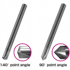 Tungaloy - 3mm Body Diam, 140°, 38.1mm OAL, Solid Carbide Spotting Drill - Industrial Tool & Supply