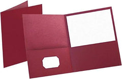 OXFORD - 8-1/2" Long x 11" Wide Pocket - Burgundy - Industrial Tool & Supply