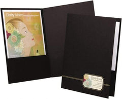 OXFORD - 8-1/2" Long x 11" Wide Pocket - Black & Gold - Industrial Tool & Supply