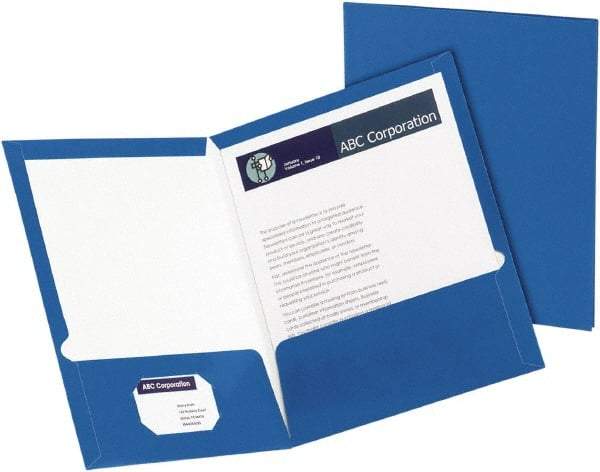 OXFORD - 8-1/2" Long x 11" Wide Pocket - Blue - Industrial Tool & Supply