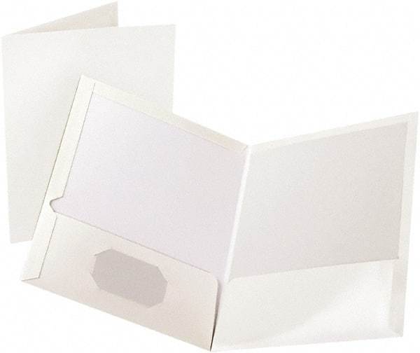 OXFORD - 8-1/2" Long x 11" Wide Pocket - White - Industrial Tool & Supply