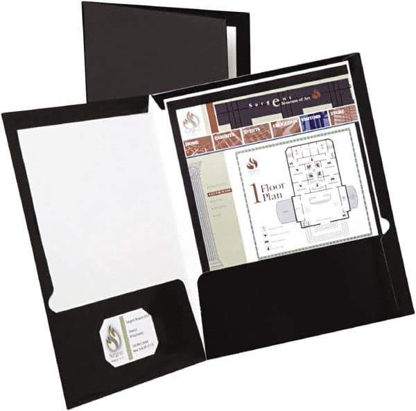 OXFORD - 8-1/2" Long x 11" Wide Pocket - Black - Industrial Tool & Supply