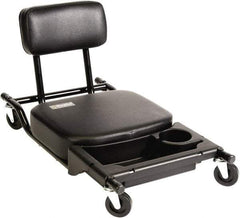 ShopSol - 300 Lb Capacity, 4 Wheel Creeper Seat - Steel/Vinyl, 32" Long x 18" Overall Height x 16" Wide - Industrial Tool & Supply