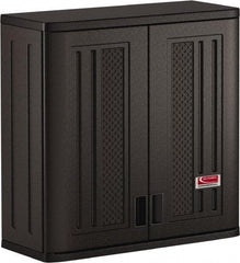 Suncast - 1 Shelf Locking Storage Cabinet - Polypropylene, 30" Wide x 12" Deep x 30-1/4" High, Gray - Industrial Tool & Supply