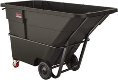 Suncast - 2,300 Lb Load Capacity, 43 Bushels, 2 Cu Yd, Polyethylene Tilt Truck - 47.4" Wide x 86" Long x 51-1/4" High, Matte Gray - Industrial Tool & Supply