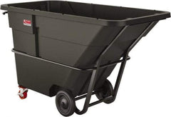 Suncast - 1,300 Lb Load Capacity, 33 Bushels, 1-1/2 Cu Yd, Polyethylene Tilt Truck - 41.28" Wide x 85.87" Long x 47.89" High, Matte Gray - Industrial Tool & Supply
