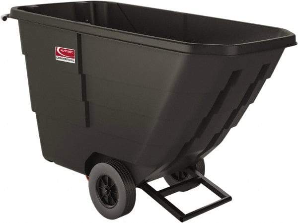 Suncast - 750 Lb Load Capacity, 16 Bushels, 0.75 Cu Yd, Polyethylene Tilt Truck - 31" Wide x 69.3" Long x 41" High, Matte Gray - Industrial Tool & Supply