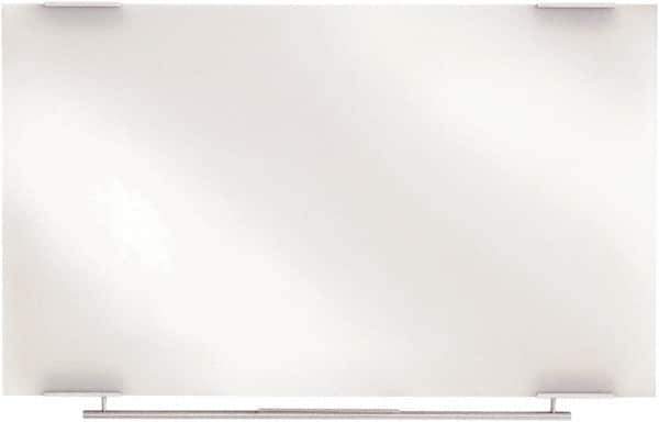 ICEBERG - 36" High x 48" Wide Dry Erase - Glass, Includes Marker, Eraser & Rail & Mounting Kit - Industrial Tool & Supply