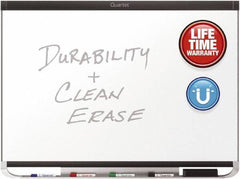 Quartet - 48" High x 96" Wide Magnetic Dry Erase Board - Melamine, Includes Chisel-Tip Dry-Erase Markers, Two Magnets, Accessory Tray & Mounting Kit - Industrial Tool & Supply