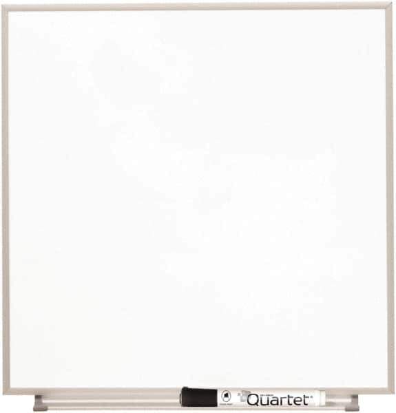 Quartet - 23" High x 23" Wide Magnetic Dry Erase Board - Glass, Includes Accessory Tray, Rail & Mounting Kit & Dry Erase Markers - Industrial Tool & Supply