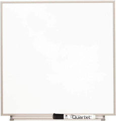 Quartet - 23" High x 23" Wide Magnetic Dry Erase Board - Glass, Includes Accessory Tray, Rail & Mounting Kit & Dry Erase Markers - Industrial Tool & Supply