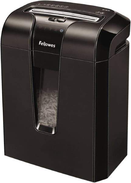 FELLOWES - 5/32" x 2" Strip, 10 Sheet Cross Cut Personal Shredder - 10-7/8" Long x 15-13/16" Wide x 18-1/8" High, Level 3 Security, 5 Gal Wastebasket - Industrial Tool & Supply