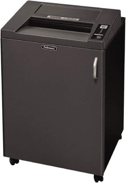 FELLOWES - 5/32 x 1-9/16" Strip, 24 Sheet Cross Cut Commercial Shredder - 23-1/4" Long x 25-3/16" Wide x 38-3/16" High, Level 4 Security, 4 Gal Wastebasket - Industrial Tool & Supply