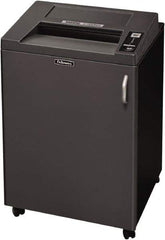 FELLOWES - 5/32 x 1-9/16" Strip, 24 Sheet Cross Cut Commercial Shredder - 23-1/4" Long x 25-3/16" Wide x 38-3/16" High, Level 4 Security, 4 Gal Wastebasket - Industrial Tool & Supply