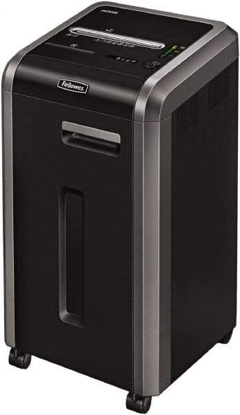 FELLOWES - 5/64 x 15/32" Strip, 16 Sheet Micro Cut Commercial Shredder - 17-3/4" Long x 17-1/8" Wide x 30-3/4" High, Level 5 Security, 16 Gal Wastebasket - Industrial Tool & Supply