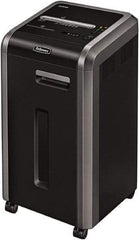 FELLOWES - 5/64 x 15/32" Strip, 16 Sheet Micro Cut Commercial Shredder - 17-3/4" Long x 17-1/8" Wide x 30-3/4" High, Level 5 Security, 16 Gal Wastebasket - Industrial Tool & Supply