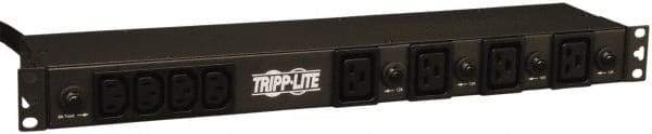 Tripp-Lite - 20 Outlets, 200/240 Volts, 30 Amps, 15' Cord, Power Outlet Strip - Rack Mount, 5-15R NEMA Configuration, 19" Strip - Industrial Tool & Supply