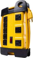 Woods PRO - 6 Outlets, 125 Volts, 15 Amps, 10' Cord, Power Outlet Strip - Keyhole Mount, 5-15 NEMA Configuration, 14-3/4" Strip, cULus - Industrial Tool & Supply