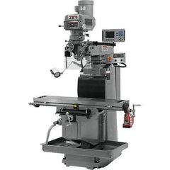 Jet - 54" Table Width x 12" Table Length, Electronic Variable Speed Control, 3 Phase Knee Milling Machine - R8 Spindle Taper, 5 hp - Industrial Tool & Supply