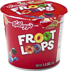Kellogg's - Cereal - Froot Loops Breakfast Cereal, Single-Serve 1.5oz Cup, 6/Box - Industrial Tool & Supply