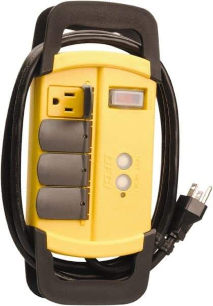 Woods PRO - 4 Outlets, 125 Volts, 15 Amps, 6' Cord, Power Outlet Strip - Keyhole Mount, 5-15 NEMA Configuration, 10-1/4" Strip, cULus - Industrial Tool & Supply