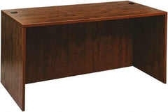 ALERA - Woodgrain Laminate Desk Shell - 59-1/8" Wide x 29-1/2" Deep x 29-5/8" High, Medium Cherry - Industrial Tool & Supply