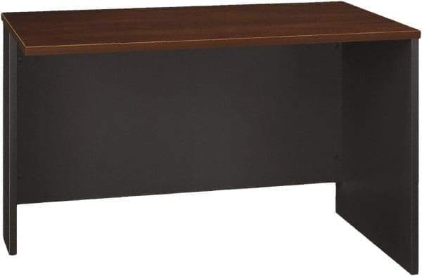 Bush Business Furniture - Laminate Over Wood Return/Bridge Shell Desk - 47-3/4" Wide x 23-3/8" Deep x 29-7/8" High, Hansen Cherry & Graphite Gray - Industrial Tool & Supply