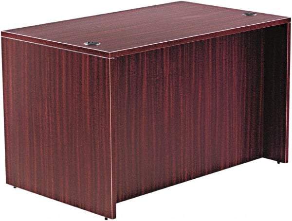 ALERA - Woodgrain Laminate Straight Front Desk - 47-1/4" Wide x 29-1/2" Deep x 29-5/8" High, Mahogany - Industrial Tool & Supply