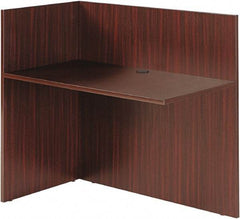 ALERA - Woodgrain Laminate Reception Desk - 44" Wide x 23-5/8" Deep x 41-1/2" High, Mahogany - Industrial Tool & Supply