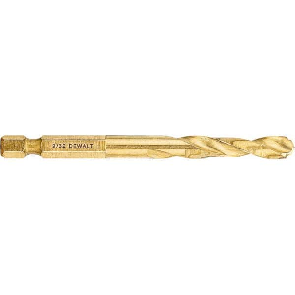 DeWALT - 9/32" High Speed Steel, 135° Point, Straight Shank Maintenance Drill Bit - Industrial Tool & Supply