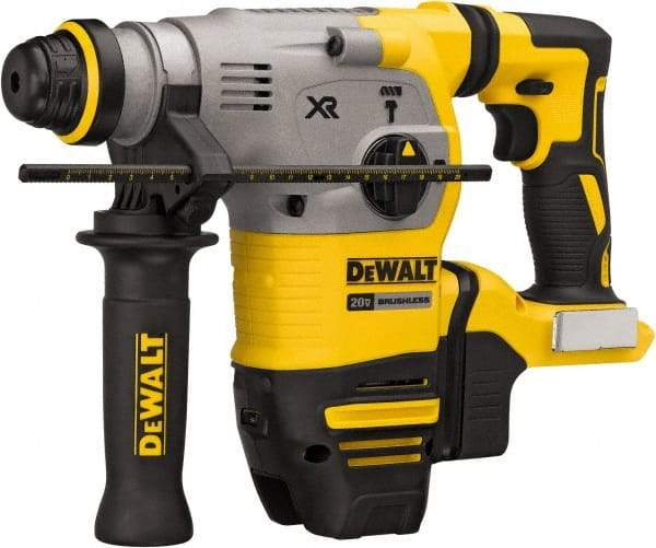 DeWALT - 20 Volt 1-1/8" SDS Plus Chuck Cordless Rotary Hammer - 0 to 4,480 BPM, 0 to 1,500 RPM, Reversible - Industrial Tool & Supply