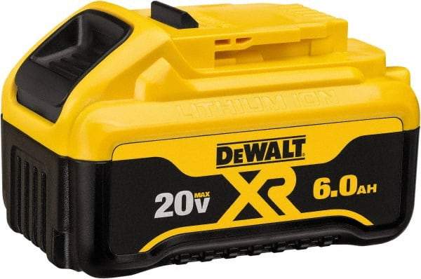 DeWALT - 20 Volt Lithium-Ion Power Tool Battery - 6 Ahr Capacity, 1 hr Charge Time, Series 20V Max - Industrial Tool & Supply