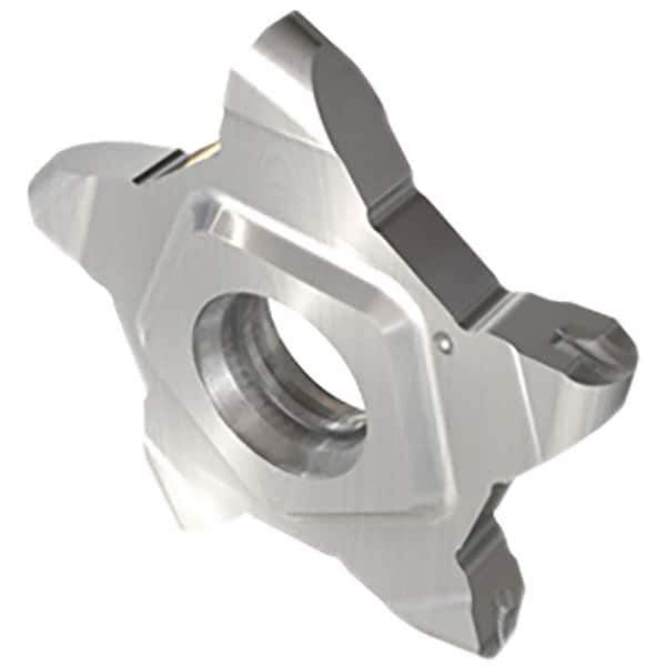 Iscar - 24N318PENTA Grade IC807G, 3.18mm Cutting Width Carbide Grooving Insert - 6.5mm Max Depth of Cut, 0.2mm Corner Radius, TiAlN/AlTiN/TiN Finish - Industrial Tool & Supply