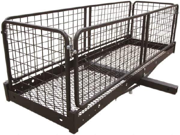 Erickson Manufacturing - Steel Folding Cargo Carrier - 20" Wide x 60.0" Long, Black, For Use with 2" Receivers - Industrial Tool & Supply