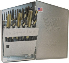 Triumph Twist Drill - 1/16 to 1/2", 135° Point, Oxide/Bronze Finish, High Speed Steel Jobber Length Drill Bit Set - Industrial Tool & Supply