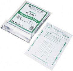 Quality Park - 1 Compartment, 8-1/2" Wide x 10-1/2" High x 1-3/16" Deep, Deposit Bag - Plastic, White - Industrial Tool & Supply