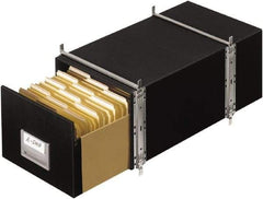 BANKERS BOX - 1 Compartment, 17" Wide x 11-1/8" High x 25-1/2" Deep, Storage Box - Steel Frame, Black - Industrial Tool & Supply