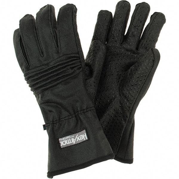 HexArmor - Size XL (10), ANSI Cut Lvl A9, Puncture Lvl 3, Abrasion Lvl 5, Silicone Rubber Coated Cut & Puncture Resistant Gloves - 11" Long, Fully Coated Coated, SuperFabric Lining, Black, Paired - Industrial Tool & Supply
