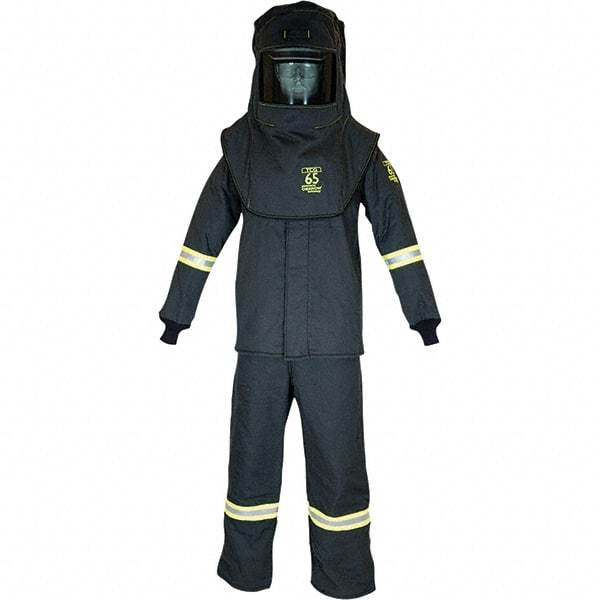 Oberon - Size L, 4 HRC, 12.5 oz Arc Flash Clothing Kit - 76 cal per Sq cm, Hood Protection, Bib Overalls - Industrial Tool & Supply