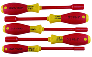 Insulated Nut Driver Inch Set Includes: 7/32" - 1/2". 5 Pieces - Industrial Tool & Supply