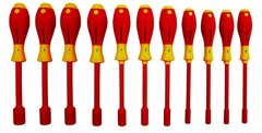 Insulated Nut Driver Inch Set Includes: 5/32" - 5/8". 11 Pieces - Industrial Tool & Supply