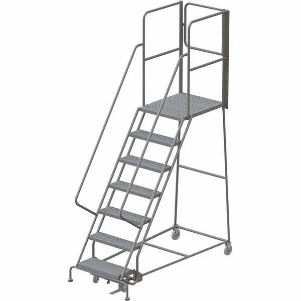 TRI-ARC - Rolling & Wall Mounted Ladders & Platforms Type: Rolling Warehouse Ladder Style: Rolling Platform Ladder - Industrial Tool & Supply