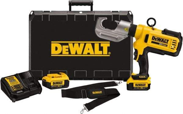 DeWALT - 12 Ton Electric Crimper - Includes DCE300, (2) DCB204, DCE115, Shoulder Strap, Kit Box - Industrial Tool & Supply