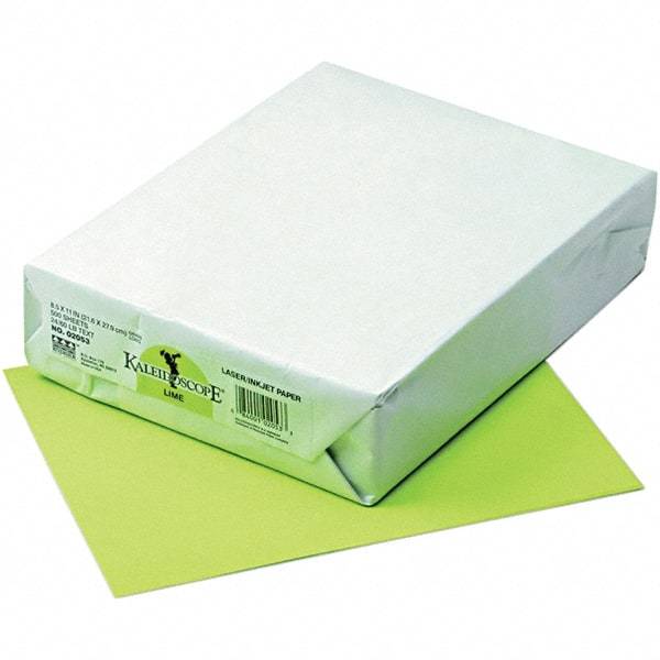 Pacon - 8-1/2" x 11" Lime Colored Copy Paper - Use with Laser Printers, Copiers, Inkjet Printers - Industrial Tool & Supply