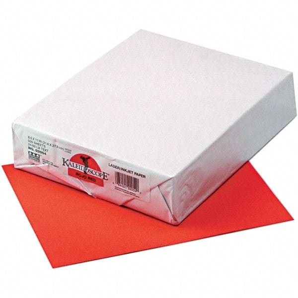 Pacon - 8-1/2" x 11" Rojo Red Colored Copy Paper - Use with Laser Printers, Copiers, Inkjet Printers - Industrial Tool & Supply