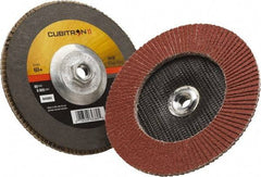 3M - 60 Grit, 7" Disc Diam, 5/8-11 Center Hole, Type 27 Ceramic Flap Disc - 8,500 Max RPM, Polyester Backing, Arbor Attaching System, Coated - Industrial Tool & Supply