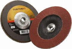 3M - 40 Grit, 7" Disc Diam, 5/8-11 Center Hole, Type 27 Ceramic Flap Disc - 8,500 Max RPM, Polyester Backing, Arbor Attaching System, Coated - Industrial Tool & Supply